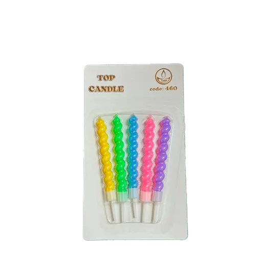 شمع تولد 5 رنگ تاپ کندل بسته 5 عددی