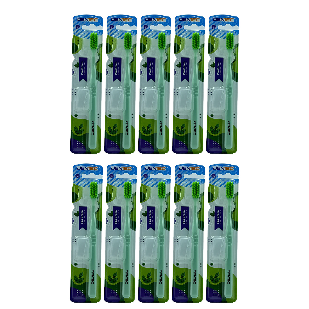 مسواک دن تک مدل pro green برس نرم بسته 12 عددی